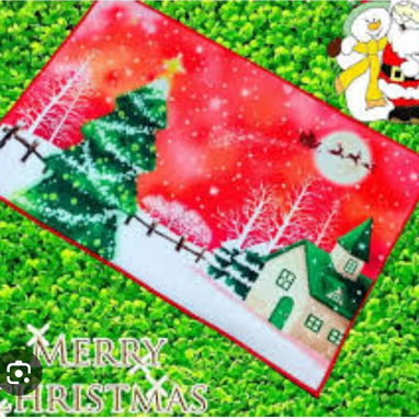 💜Alfombra decorativas de navidad Medida:60cm x 40cm Precio:7usd - 6/9