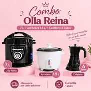 Combo olla Reina 7 L más arrocera 1.5 L más cafetera 6 tasas - Img 57805796