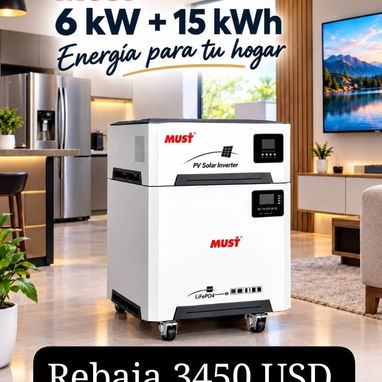 Inversor 6 con 10 kw de batería - 7/8