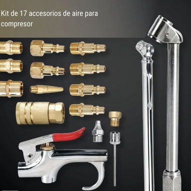 Kit de accesorios de aire para compresor – 17 piezas - Img 112529505