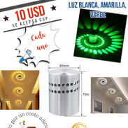 Apliques espirales Luz Blanca, Verde y Amarilla. Moderno y elegante. - Img 54020672