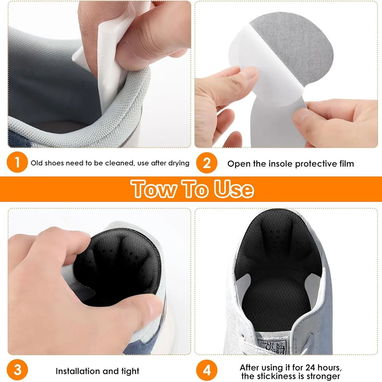 Almohadillas acolchadas para el talón, protectores reutilizables unisex. - 4/4