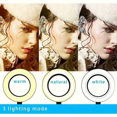 Anillo de Luz LED con Brazo Flexible y Soporte para Teléfono - Img 126199418