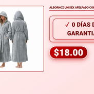 ALBORNOZ UNISEX AFELPADO CON CAPUCHA - Img 58256789