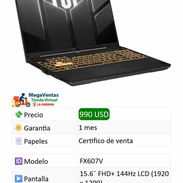 Lsptop Asus FX607V 15.6 " cove 5 16/512 RTX 4050 - Img 55790211