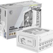 🎮 Fuente MSI MAG A1000GL PCIE5 White 🎮 ATX 3.1🔹200% PE🔹Japanese Capacitors🔹Flat Cables🔹Fluid Dynamic 📦0km - Img 55311963