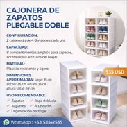 Cajone de Zapatos Plegable Doble - Img 55965832