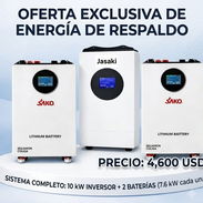 Inversor solar de 10 kw Jasaki(Sako) 2 bateria 7.6 kw Sako - Img 56174200