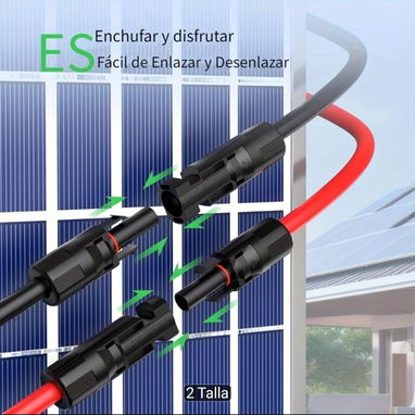 Cable Solar MC4 Calibre 10 AWG extension 10 metros - Img 122261729