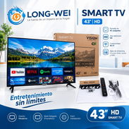 📺 SMART TV VISION 43" ¡Disfruta de la mejor tecnología y entretenimiento en casa! ✅ Pantalla: 43 Pulgadas (Diseño Fra - Img 58137855