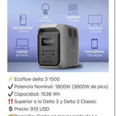 Estaciones de energía EcoFlow. NUEVO. ENTREGA INMEDIATA - Img 120405659
