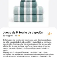 Juego de 6 toallas de algodón - Img 58000820