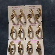 Aretes y argollas medianas, de oro laminado, calidad garantizada 💯 - Img 56920365