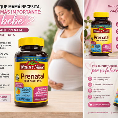 PRENATAL + FOLIC ACID & DHA - NUTRICIÓN ESENCIAL PARA MAMÁ Y BEBÉ - 3/3
