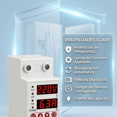Protector de voltaje inteligente para toda la casa 110V y 220V 63A máximo. Proteje equipos de refrigeración también - 2/3