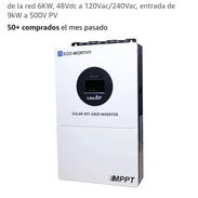 ⚡ Inversor 6kW ECO-WORTHY ✅ 48V ✅ 110V / 220V 🚛 Transporte x costo adicional 💸 Precio: 1️⃣1️⃣5️⃣0️⃣ USD - Img 58297064