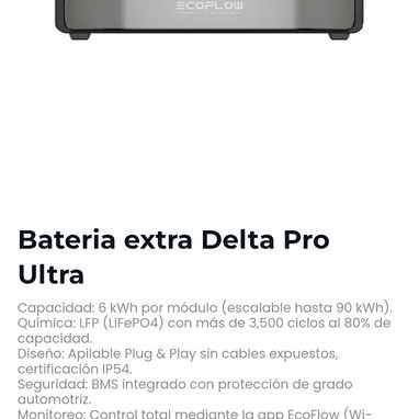 Ecoflow delta 2,3,3 plus, baterias extra 2 y 3. Inversor 110w.Paneles solres bifacial 540w.Cables carga ecoflow y mas - 6/10