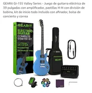 Guitarra Electrica GEARIT con amplificador púas cuerdas todo. - Img 49712166