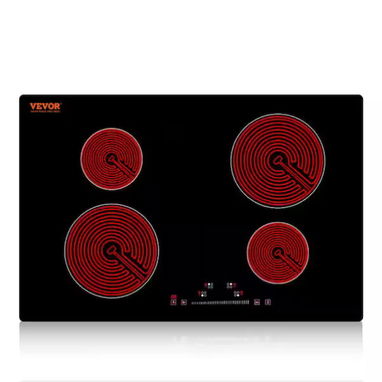 Cocina Infrarrojo VEVOR 4 Quemadores Empotrada color negro superficie de cristal templado precio $410 USD transporte inc - 3/9