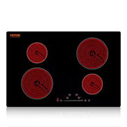 Cocina Empotrada 4 Quemadores Infrarrojo VEVOR superficie de cristal templado negro precio $410 USD transporte incluido - Img 57364150