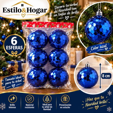 Esferas de 8cm  El estuche de 6 unidades  Precio 7usd - 2/4