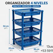 Organizador Multiuso de 4 Niveles para Hogar — Plástico Resistente - Img 56222938
