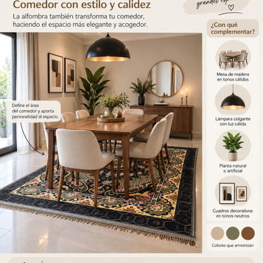 Alfombra Decorativa Estilo Persa 160x230cm - 3/4