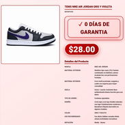 TENIS NIKE AIR JORDAN GRIS Y VIOLETA . - Img 57879528