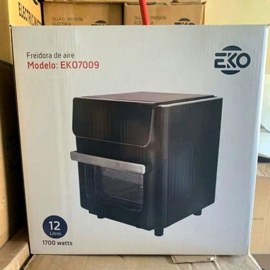 Freidora de aire color negro de 12 L EKO 1700w precio $95 USD Transporte Adicional Factura y garantía - Img 125648283