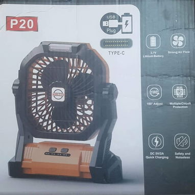 Ventiladores recargables 20000mha 3 modos de de ventilador oscilante y regulable hasta 60horas 58240081 luces velocidad - Img 99814260