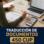 TRADUCCIÓN DE DOCUMENTOS 450 CUP VARIOS IDIOMAS - Img 56742222