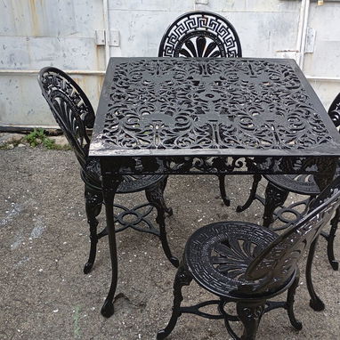 MESAS DE ALUMINIO DE 4 SILLAS PARA PATIOS Y TERRAZAS - Img 121857580