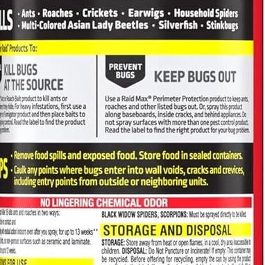Raid spray para hormigas y cucarachas 17.5 oz - 2/3