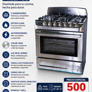 Estufa de Acero Inoxidable: - Marca: Milexus - 5 quemadores - Estufa a gas - Autoencendido - - Img 55959350