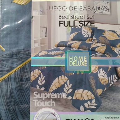 🍀Juego de Sábanas Tamaño: Camera o doble. Marca: Home DeLuxe Posee elástico alrededor del colchón, libre de arrugas y - Img 119550817