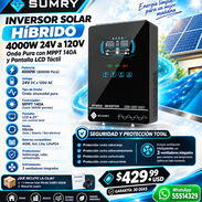 Inversor Solar Híbrido SUMRY 4000W 24V a 120V Onda Pura con MPPT 140A y Pantalla LCD Táctil, Factura y Garantía - Img 57680337