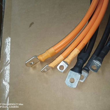 vendo Cable 4 para baterias/inversor la pareja 25mm2 de 2.5m para conexiones paralelos 100% cobre con argollas de conexi - 3/3