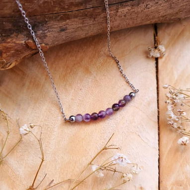Cadenas y manillas de piedras naturales y acero inoxidable - 4/5