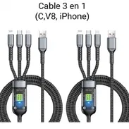 Cable 3 en 1 V8 .iPhone. C - Img 56580566