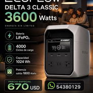 EcoFlow Delta 3 (1024 WH) 3600 W de Potencia Pico - Img 55571795