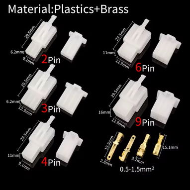 Estuche de terminales eléctricos para la instalación de su carro y moto con sus fichas hembra y macho y tomas plásticas. - Img 114004853