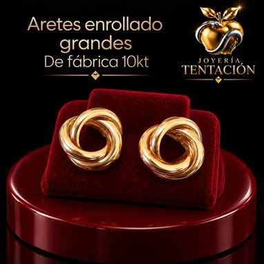 Aretes de oro 10k, varios modelos - 6/10