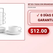 SET DE 4 TAZAS CON ORGANIZADOR VERTICAL - Img 58261626