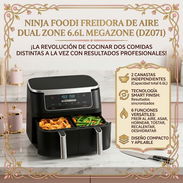 Ninja Freidora De Aire Foodi Dualzone Flexbasket 6.6L Megazone Dz071 Negra  La Ninja Foodi Freidora de Aire de Doble Zon - Img 57749567