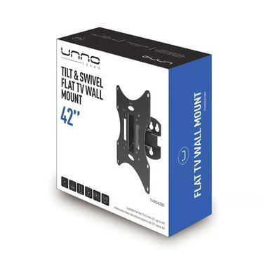 Soporte De Pared Unno Tekno Para TV 23–42” Inclinable Y Giratorio VESA 200×200 Carga 66lb Montaje Ajustable - Img 112296253