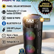 BOCINA BLUETOOTH SOLAR MCM 4" x2 ESTÉREO - Img 57684681
