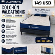 colchón VALDATRONIC medidas: 137 x 190 x 20 cm. estamos en san Miguel tenemos mensajería - Img 55633828