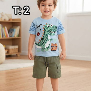 Conjuntos de pulovers y shorts para niños - 2/10
