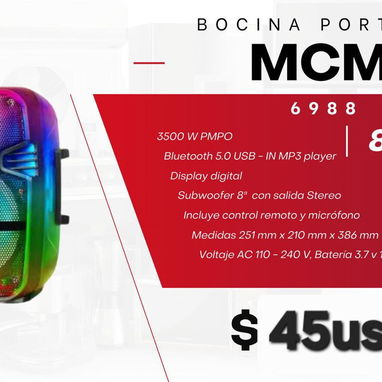 EQUIPO de música bocinas de cargar - Img 120339300