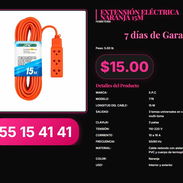 EXTENSIÓN ELÉCTRICA NARANJA 15M - Img 57218442